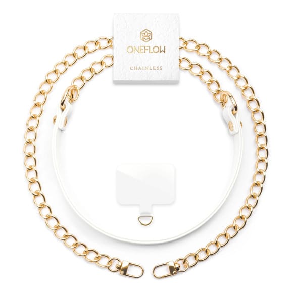 ONEFLOW Universal Handykette Edelstahl Leder Optik – CHAINLESS Vogue Chain – Weiteres Produktbild 1 ONEFLOW Universal Handykette Edelstahl Leder Optik – CHAINLESS Vogue Chain – Weiteres Produktbild 1