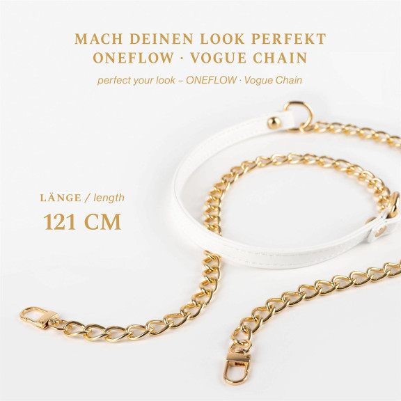 ONEFLOW Universal Handykette Edelstahl Leder Optik – CHAINLESS Vogue Chain – Weiteres Produktbild 2