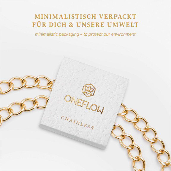 ONEFLOW Universal Handykette Edelstahl Leder Optik – CHAINLESS Vogue Chain – Weiteres Produktbild 5